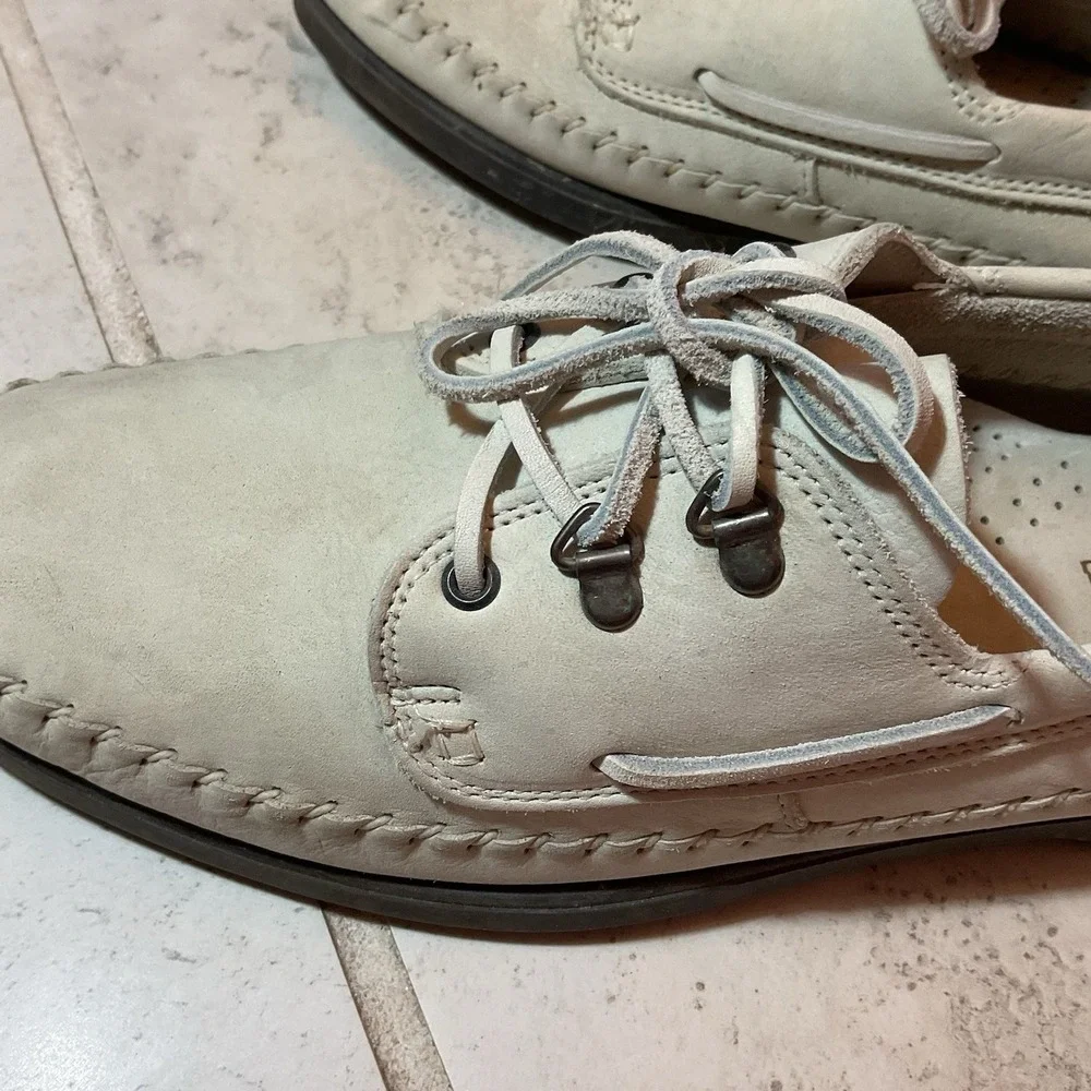 US 13M Vintage Dexter Navigator Men's Leather Boat Tan Shoes/Loafer